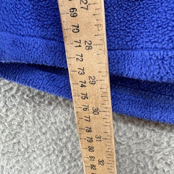 Vintage L.L. Bean Full Zip Blue Fleece Hoodie Jacket Women’s Medium Blue - Picture 6 of 8